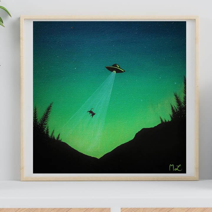 «Explorador felino» - Impresión de 8 x 8 pulgadas para venta al por mayor de MLpaintings