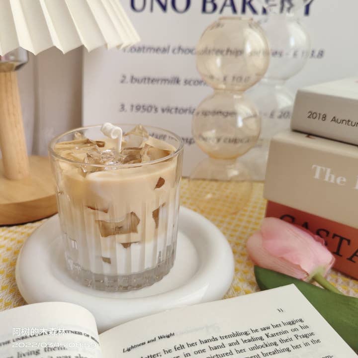 Carol Cao – wholesale Prydnadsljus – Grön mocka kaffe ljus - soja ljus - kaffe latte ljus