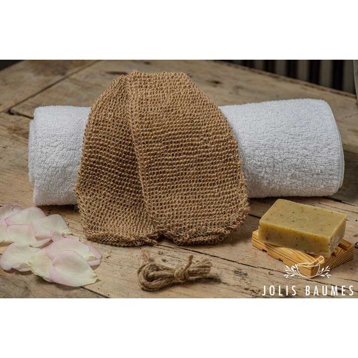 Jolis Baumes – Luvas esfoliantes por atacado – Luvas esfoliantes naturais – esfoliação hammam & pele radiante1