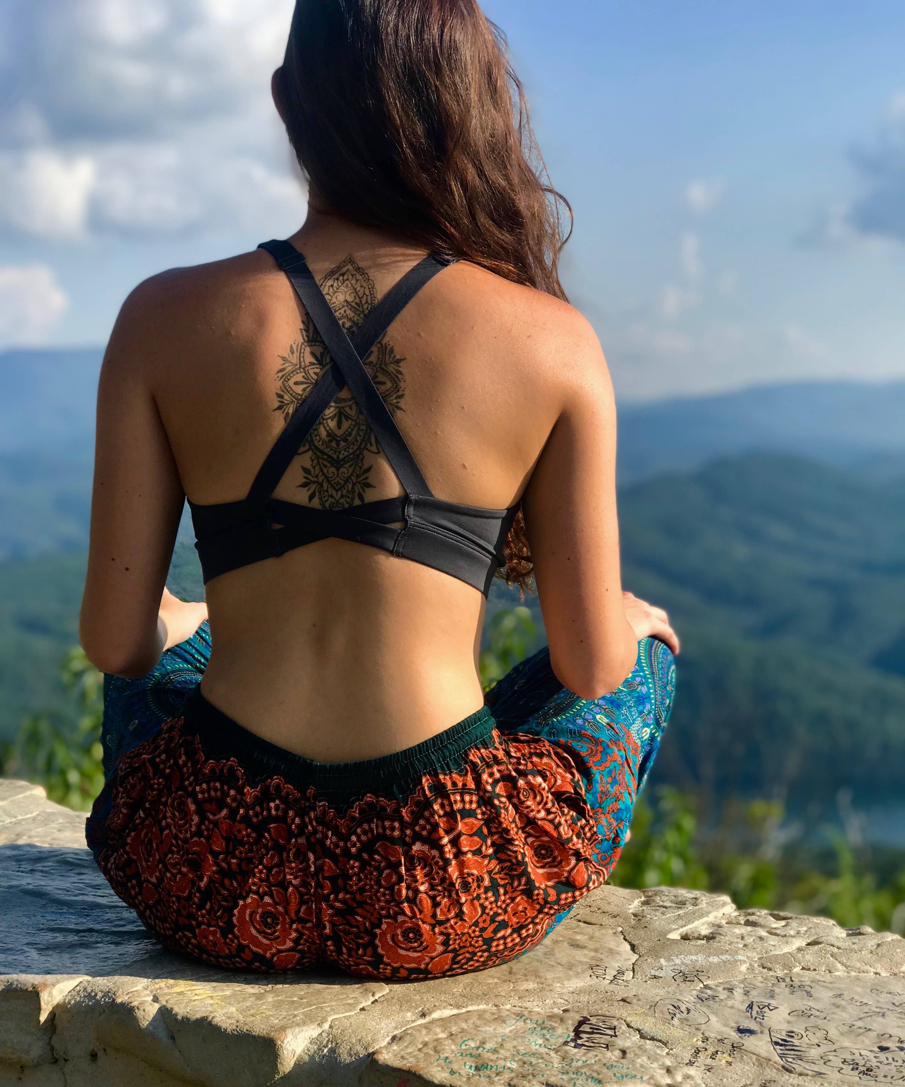 The Elephant Temple - Wholesale Pants - Women's - Mandala Elephant Pants-Orange & Teal6