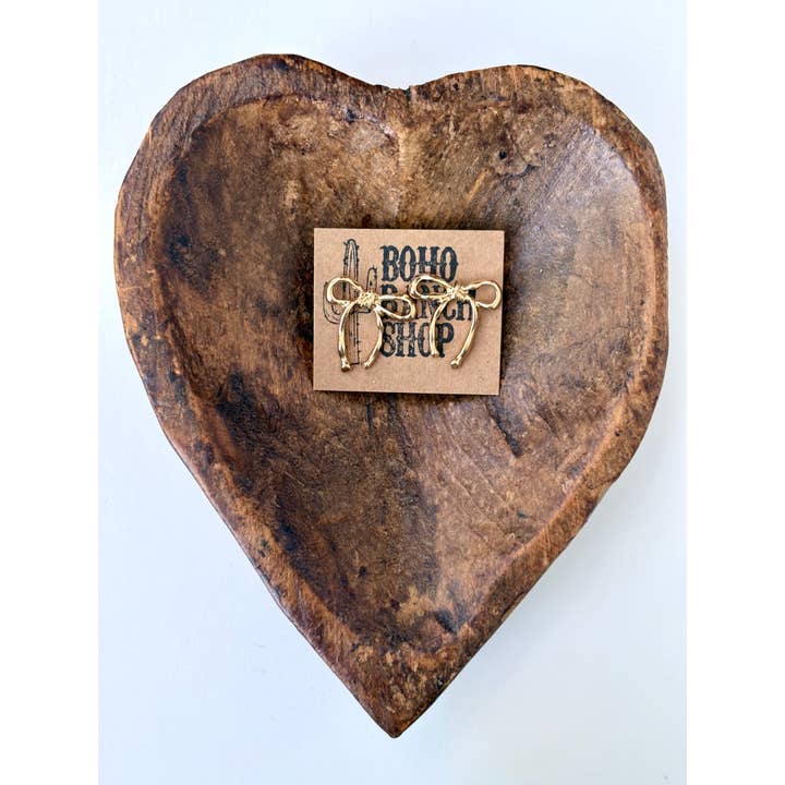 Boho Ranch Shop - Wholesale Stud/Post Earrings - Western Style Coquette Bow, Ribbon Stud Earrings3