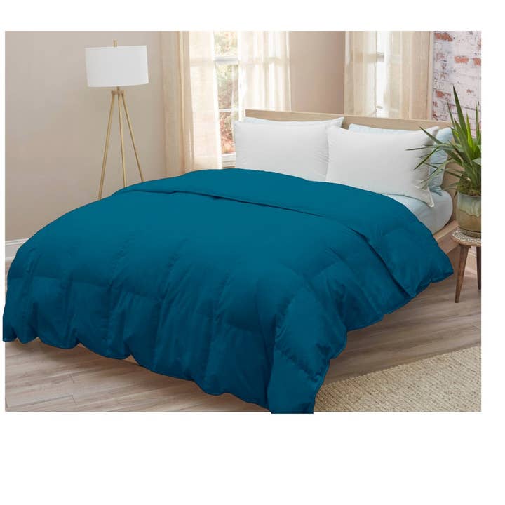 Down Decor - Wholesale Down Comforter - Closeout - Dark Teal Luxury Comforter