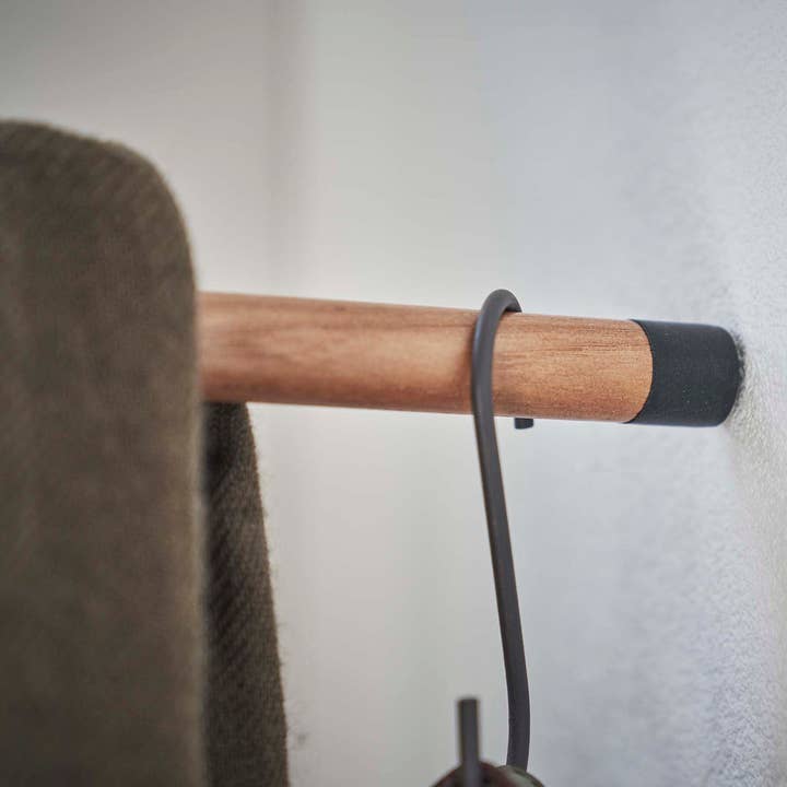 Yamazaki Home - Wholesale Coat Rack - Corner Leaning Coat Hanger - Steel + Wood8
