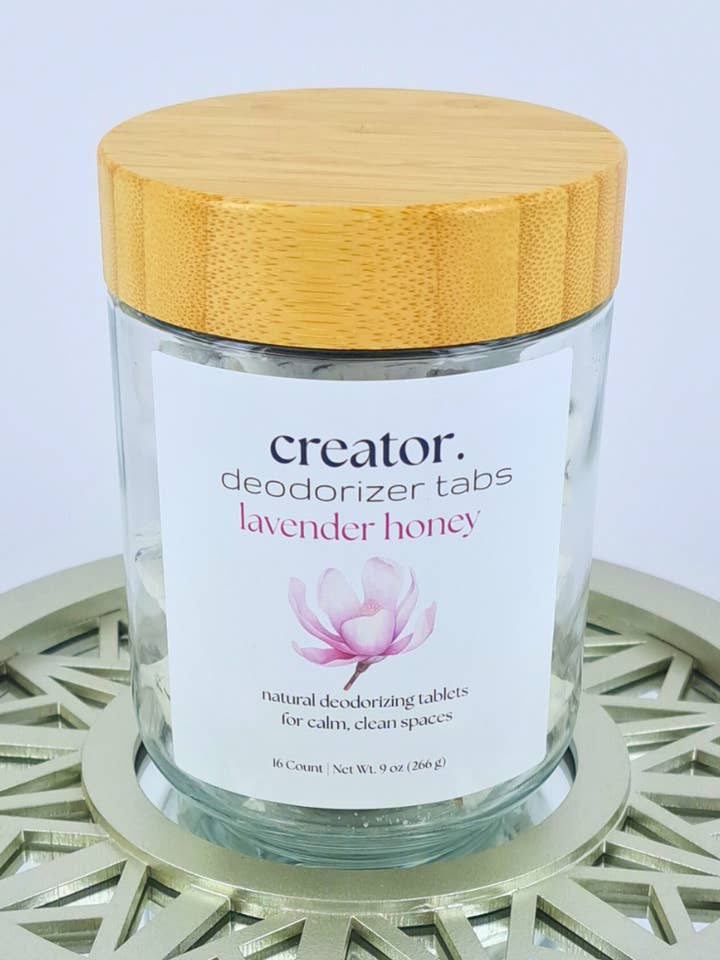 Tablettes désodorisantes au miel de lavande pour la vente par creator.