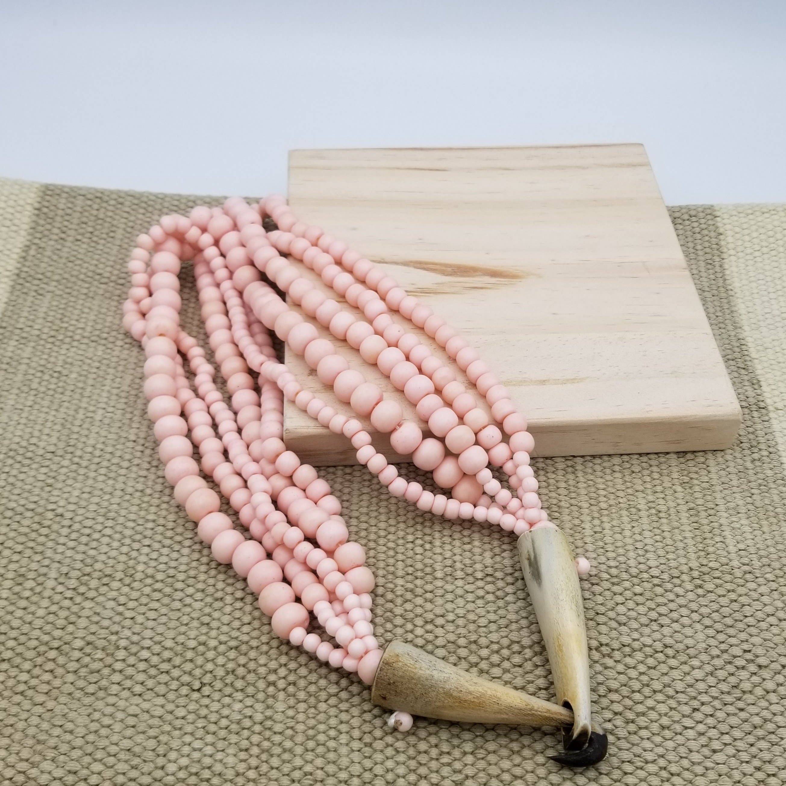 Dekko Trading - Wholesale Beaded/Pearl Necklace - Bone Bead Necklace with Horn Clasp4
