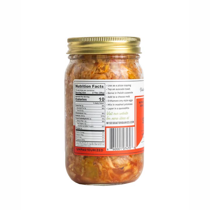Wise Goat Organics LLC - Wholesale Pickled vegetables - Spicy Garlic Kraut2