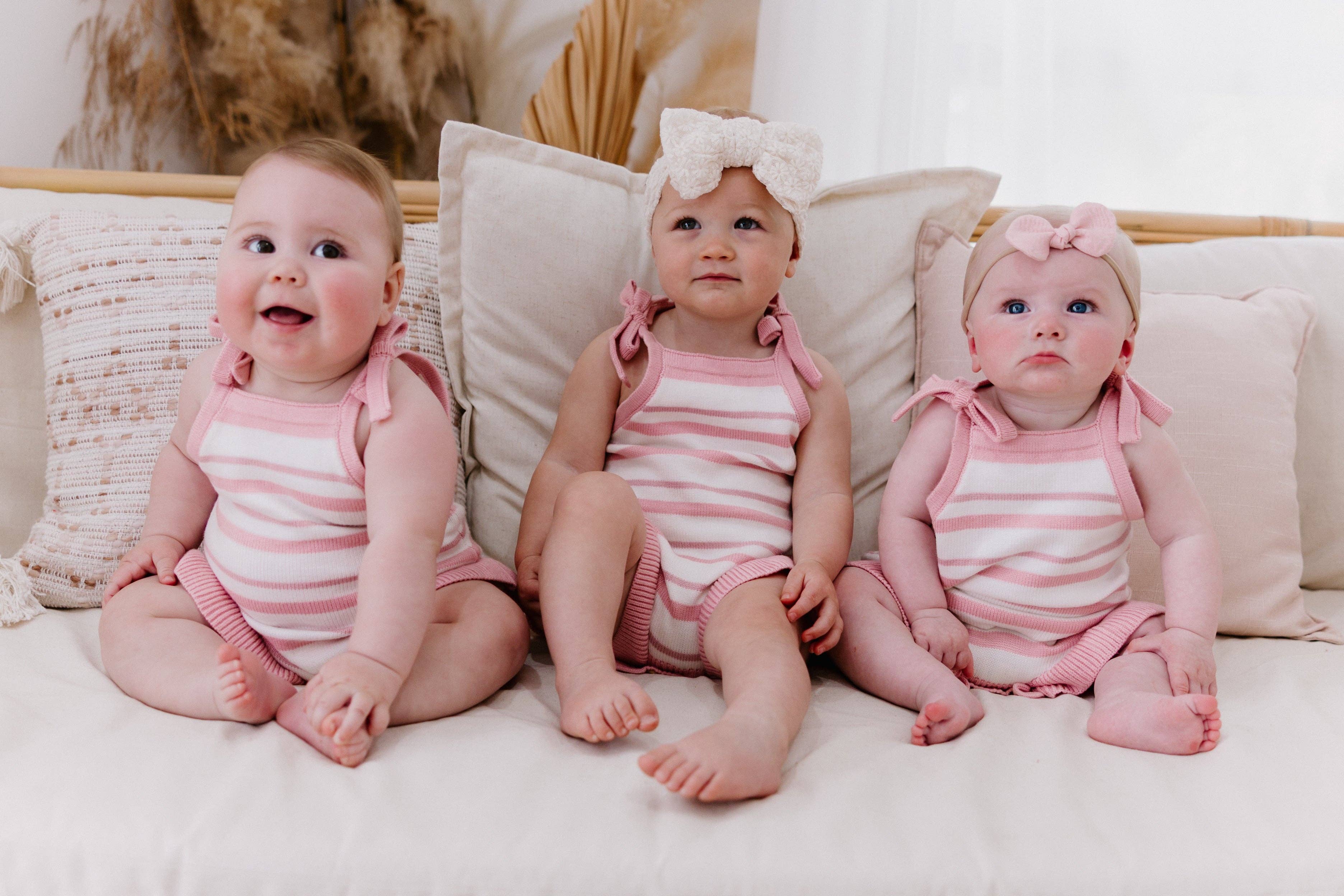 Mae and Rae Bows - Wholesale Romper – Child - Lulu Striped Romper3