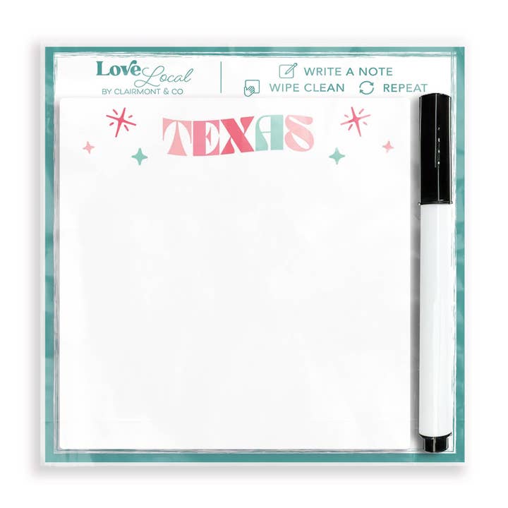 Custom Retro Wave Glass Dry Erase Desktop Tile for wholesale by Love Local