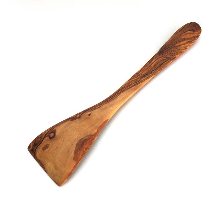 medina mood - Wholesale Spatula/turner - Olive wood curved spatula wide handle6