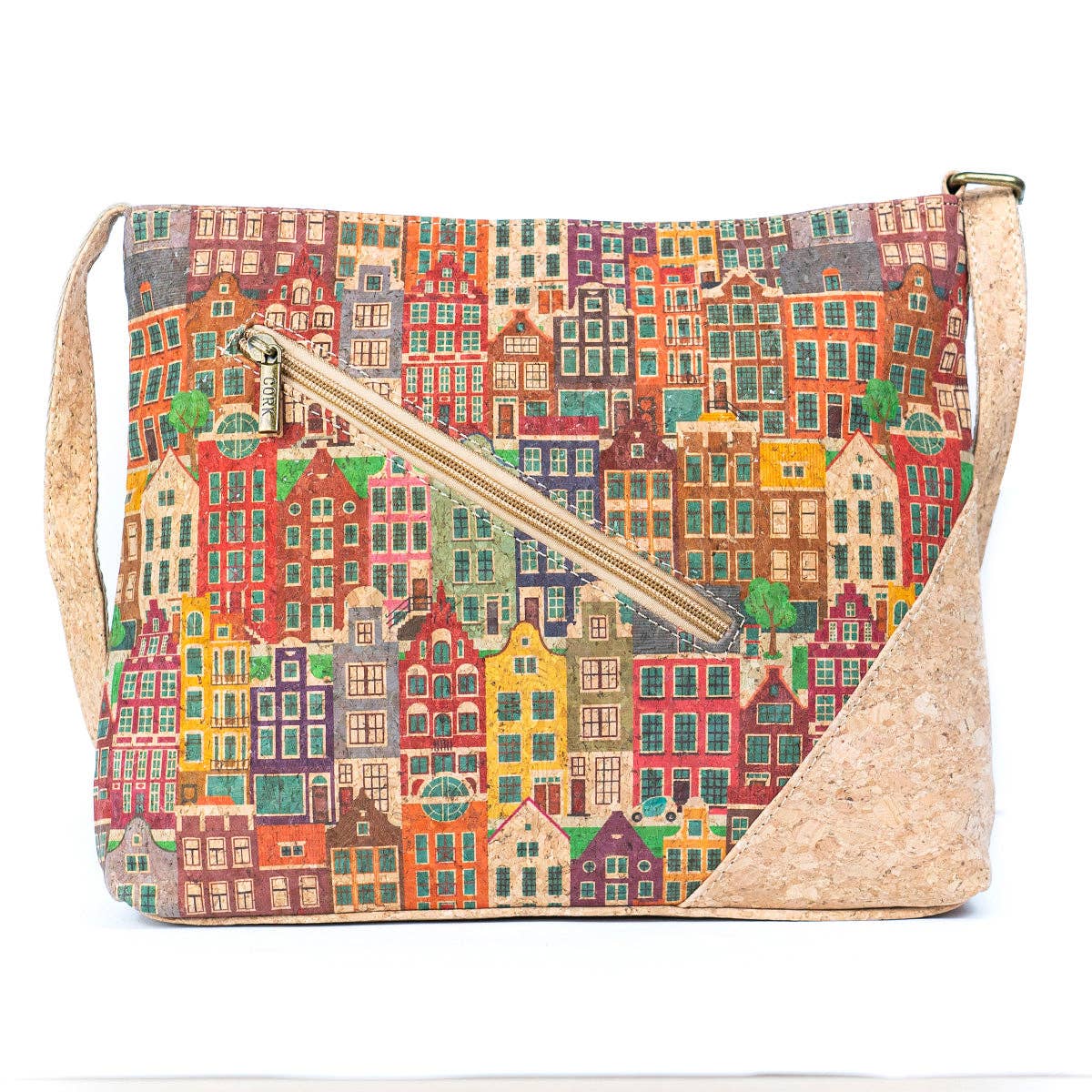 Meninas Bonitas Cork - Wholesale Crossbody Bag - Women's - Natural Cork Women’s Crossbody Bag BAG-23393
