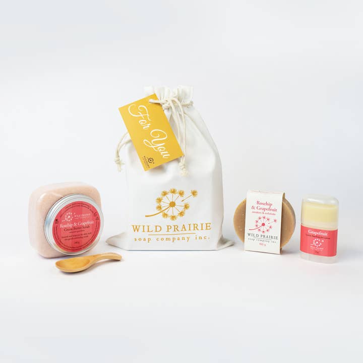 Glow Getter Gift Set for wholesale by Wild Prairie Soap Co.