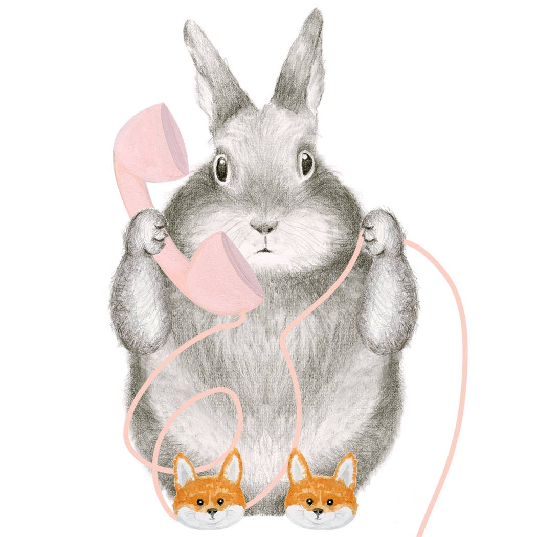 Dear Hancock – Cartão de Dia da Mãe por atacado – Coelho em sapatilhas de rapos-Mom1