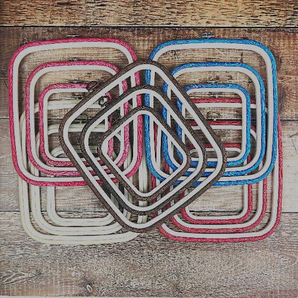 Nurge - Wholesale Craft Supplies - Nurge Flexi Hoops Square 125 x 145mm ((5"x 5 3/4")7