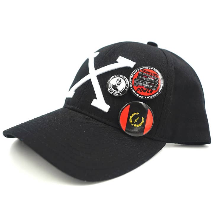 HGC Apparel LLC - Wholesale Baseball cap – Unisex - Black by Popular Demand® Unisex Black "Malcolm X" Hat HBCU