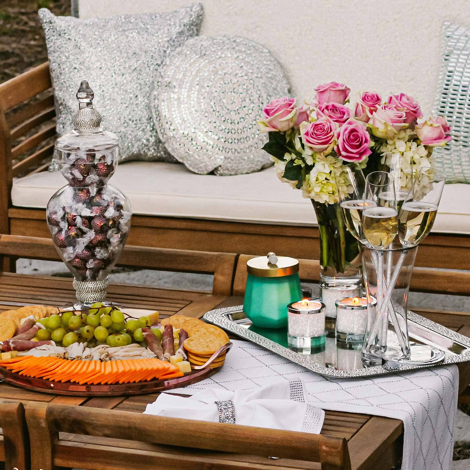 Sparkles Home - Wholesale Champagne Flute - Vetrina Crystal 5-Piece Toasting Set6