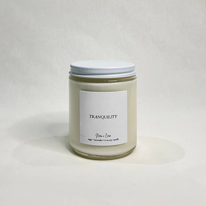 Tranquility Soy Candle for wholesale by Nari x Care