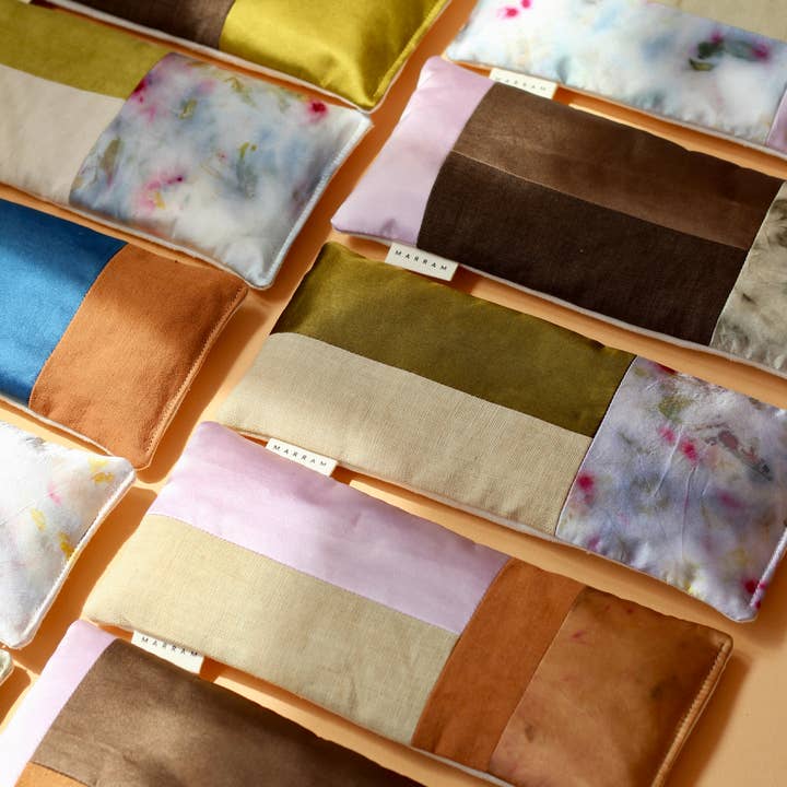 Marram – Großhandel Spa-/Therapie-Kissen – Aromatherapie-Augenkissen - natürlich gefärbt - Patchwork