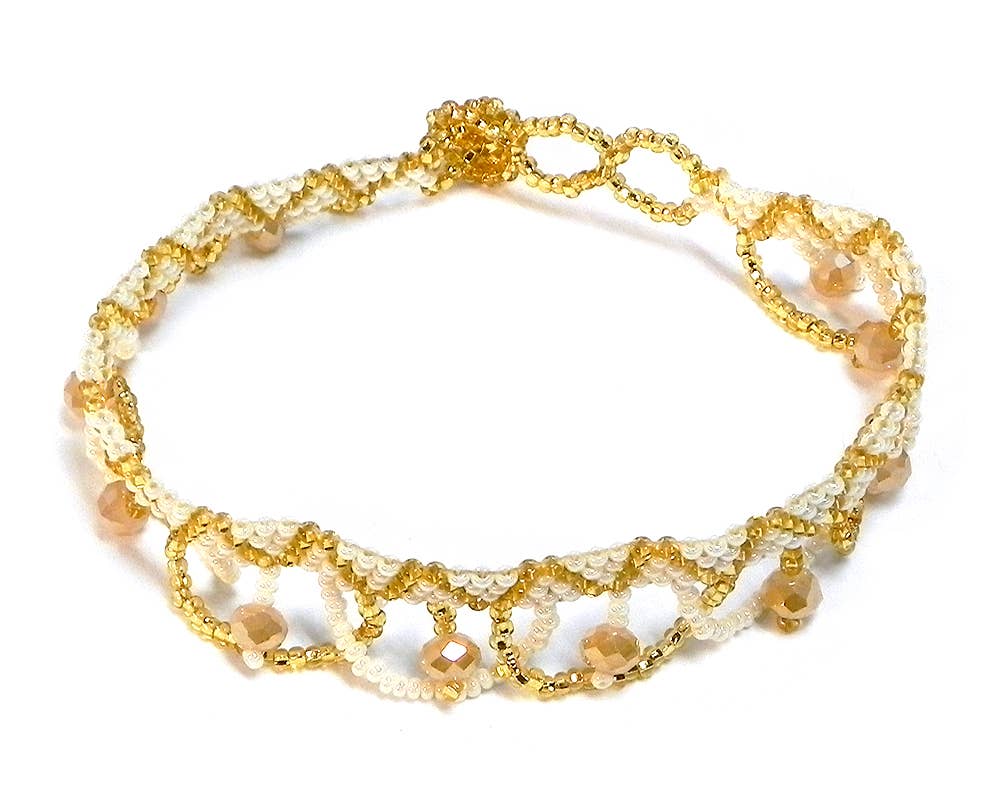 Pichincha - Wholesale Anklet - Guatemalan Crystal Beaded Loop Fringe Seed Bead Anklet12