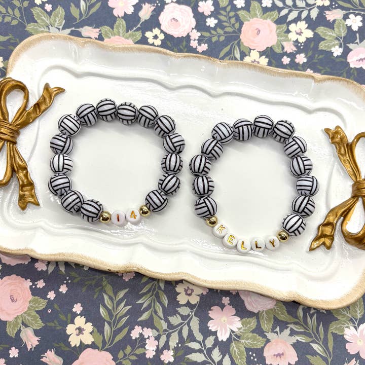 Our Little Charms - Wholesale Beaded Bracelet - Volleyball Bracelet - Volleyball Player Gift -Sports Jewelry