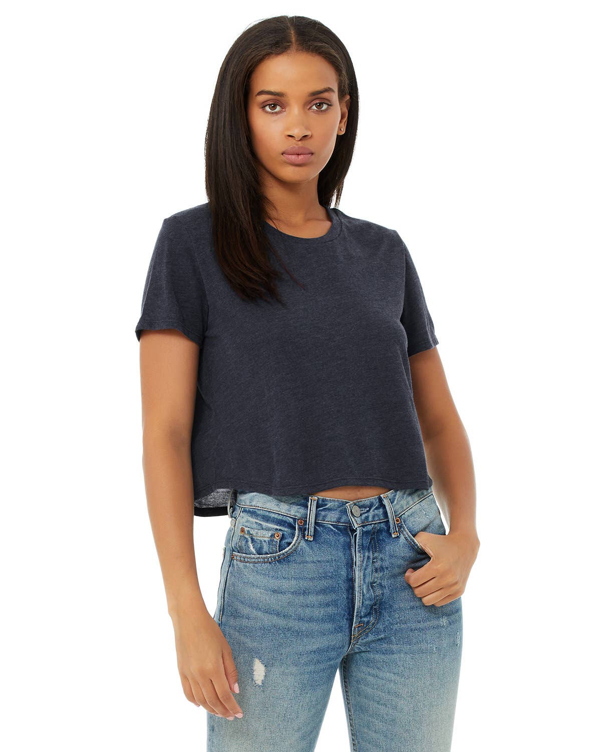 Total Apparel - Wholesale T-Shirt - Women's - Bella + Canvas Ladies' Flowy Cropped T-Shirt | B88821