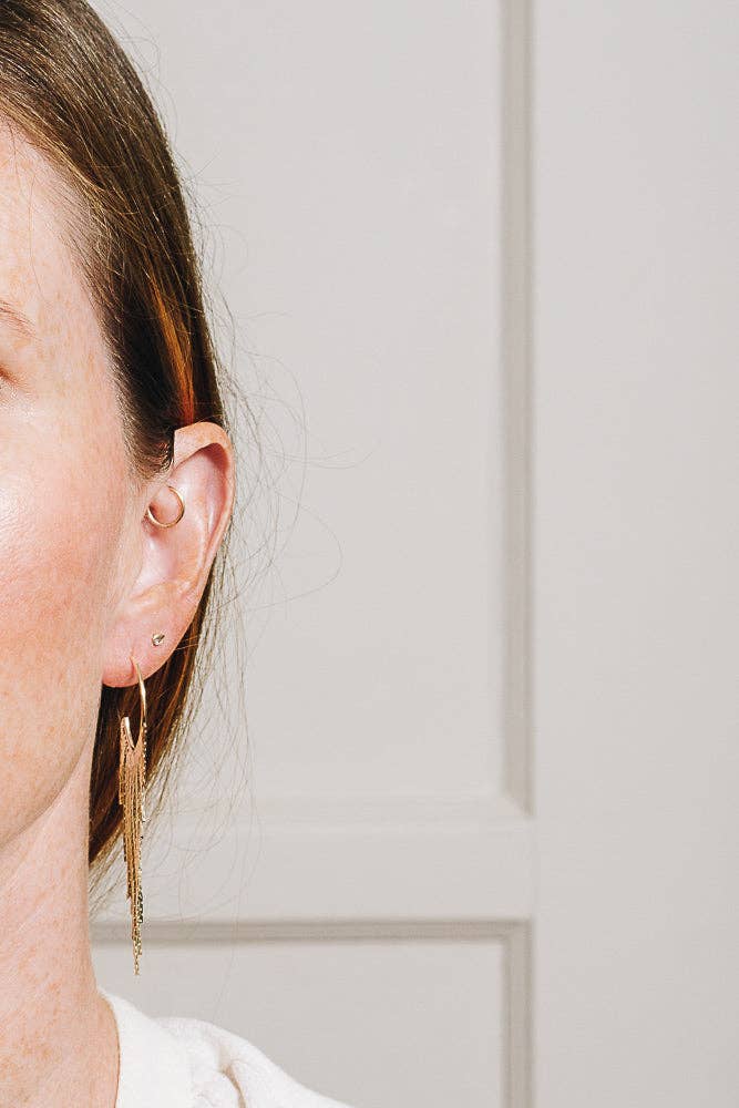 Janna Conner – Großhandel Hoops – Signe Fransen-Kettenohrringe | 18-karätig vergoldet6