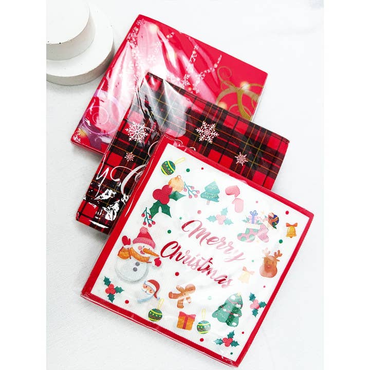 MIX COLOR Cute Christmas Theme Napkins for wholesale on Faire3