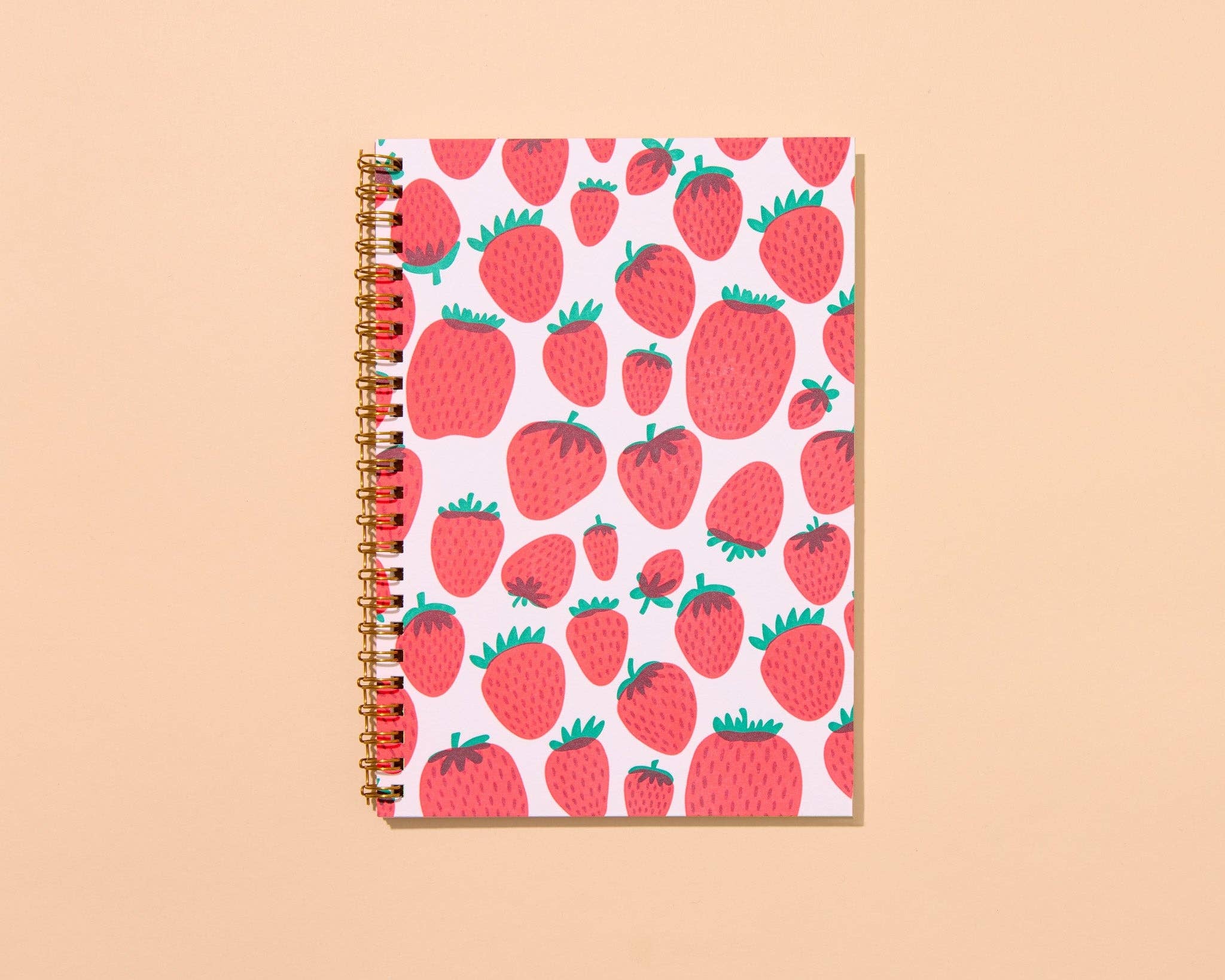 And Here We Are - Wholesale Notebook - Strawberry Letterpress A5 Spiral Notebook - Made in USA - Foodie, Fruit, Berry, Garden, Journal - Stocking stuffer, Holiday, Gift Guide1