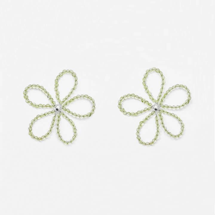Bloom Large Earrings - Peridot for wholesale by Kara Yoo