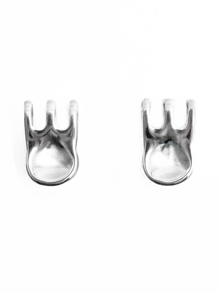 Mini Claw Clip Hoops in Sterling Silver for wholesale by Coco Clem
