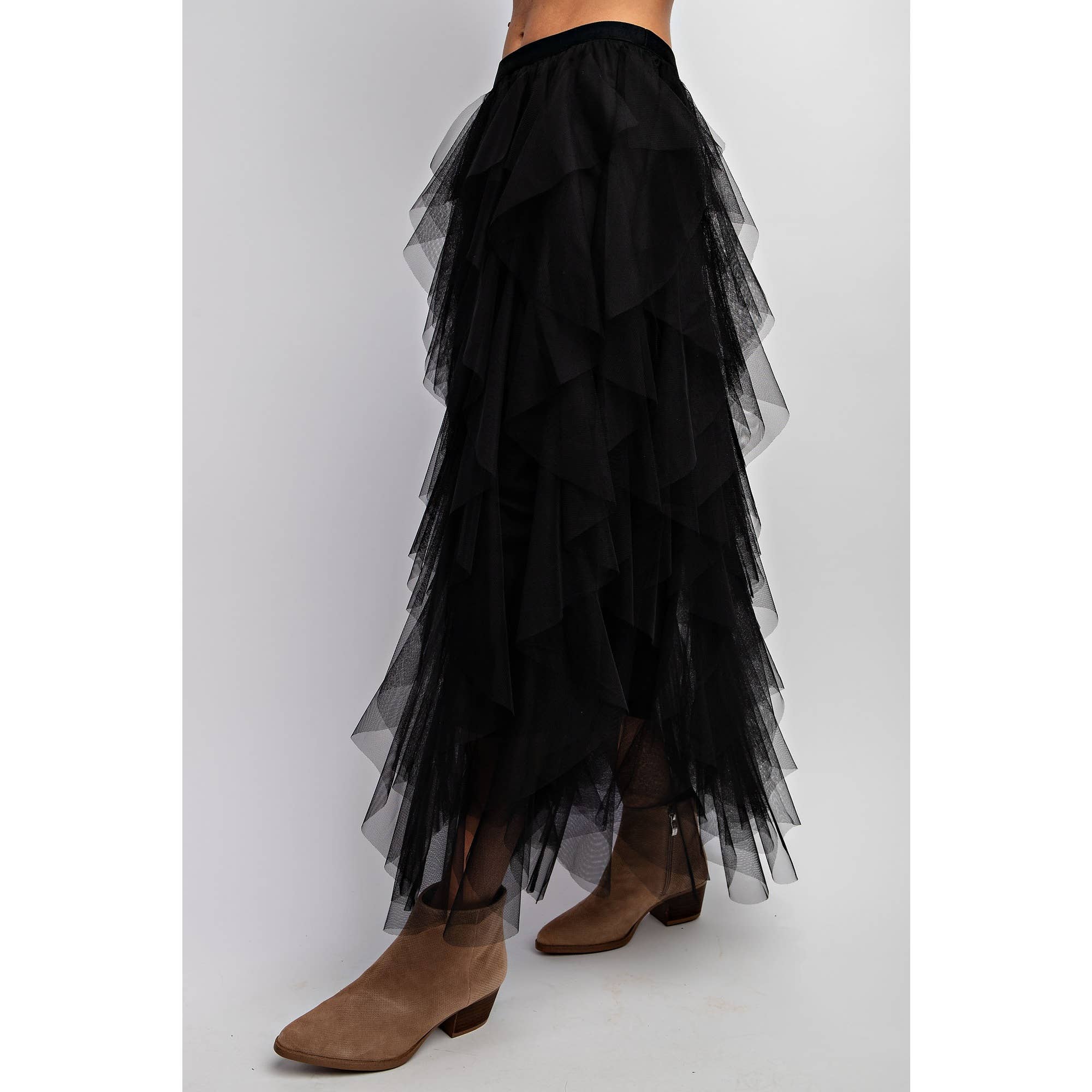 Sweet Generis - Wholesale Skirt - Women's - CASCADING TULLE MESH LAYERED MAX SKIRT3