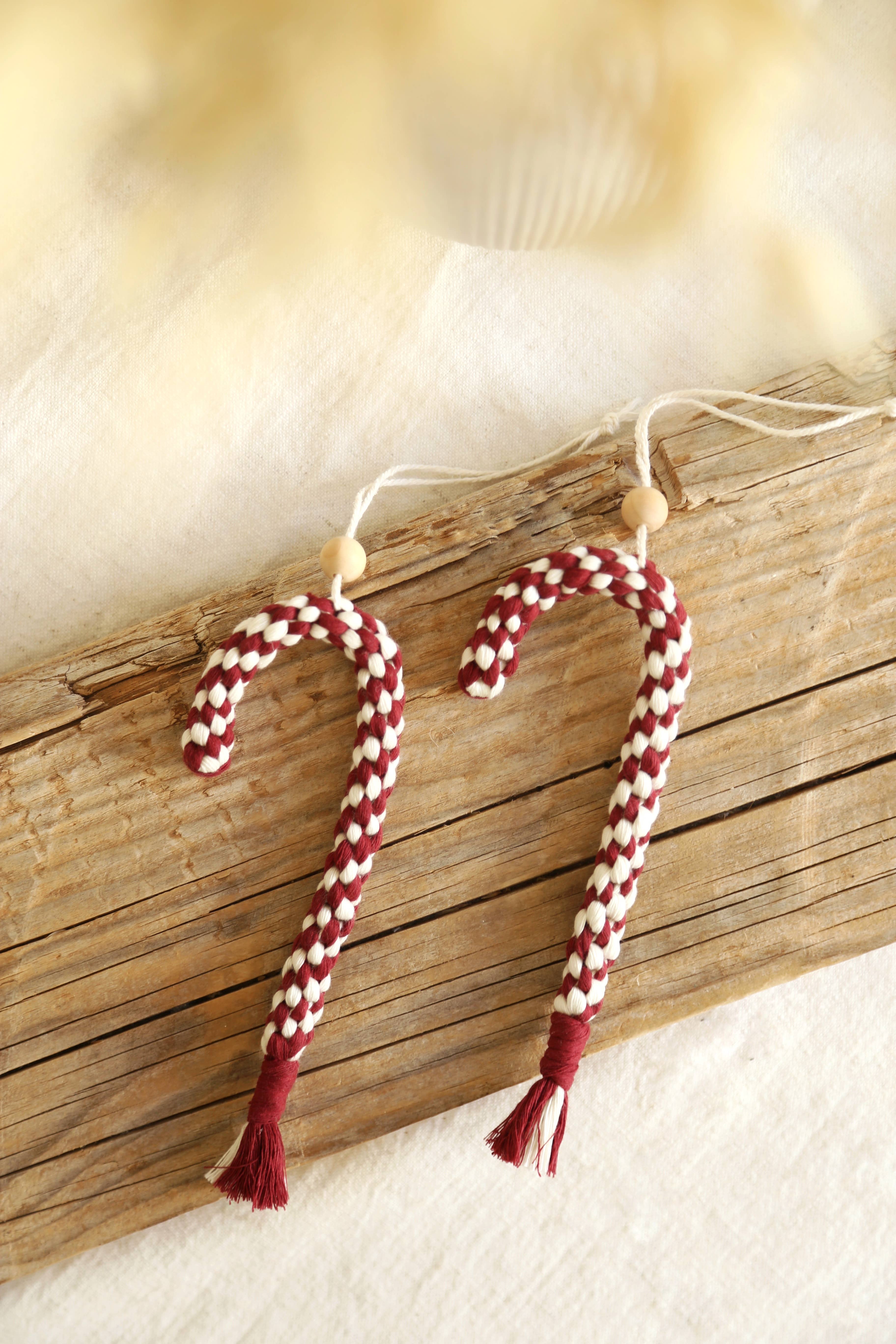 The Frenchie Knot – wholesale Ornament – Christmas Ornament - Candy Cane1