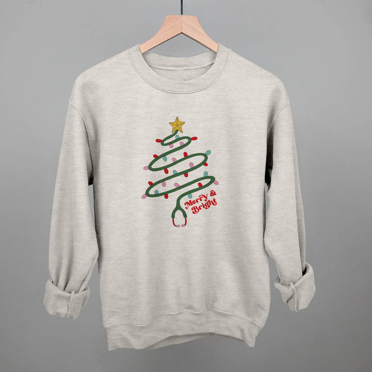 Ivy + Cloth - Wholesale Screen Printed T-Shirt - Women's - Merry & Bright Stethoscope10