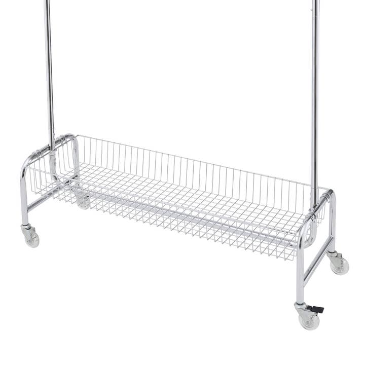39F Inc. - Wholesale Coat Rack - Set of 2 Heavy Duty Rolling Garment Rack with Basket&Wheels5