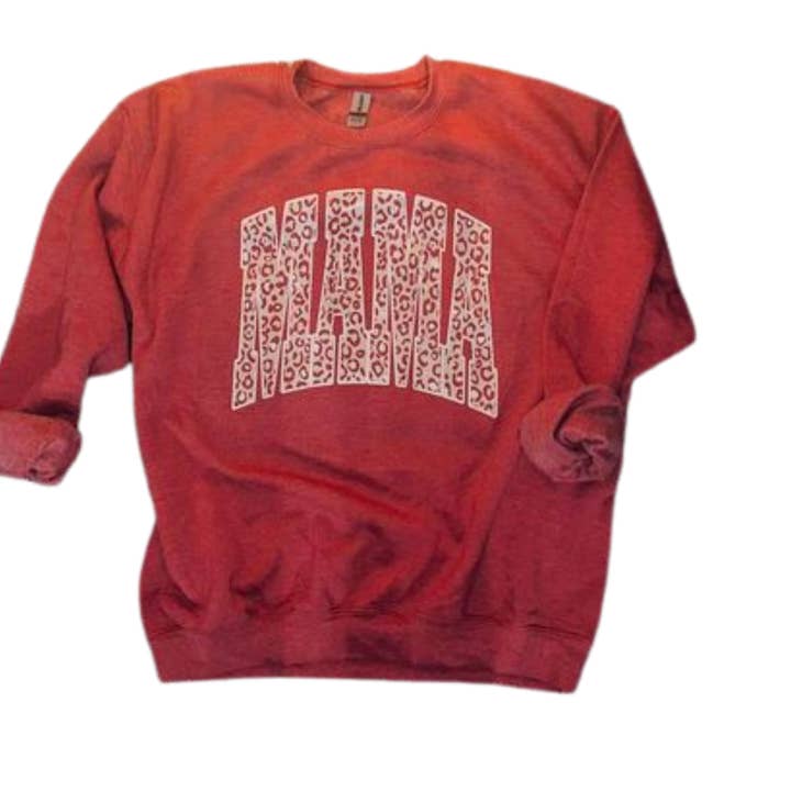 Heather Red Mama Crewneck for wholesale by Sweet Grace Boutique