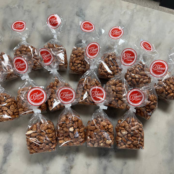 O'Shea's Candies Sweet Shop - Wholesale Nuts - Nut Snack Pack 1/2# Old Fashioned Toffee 🍁 Almonds w/Flair4