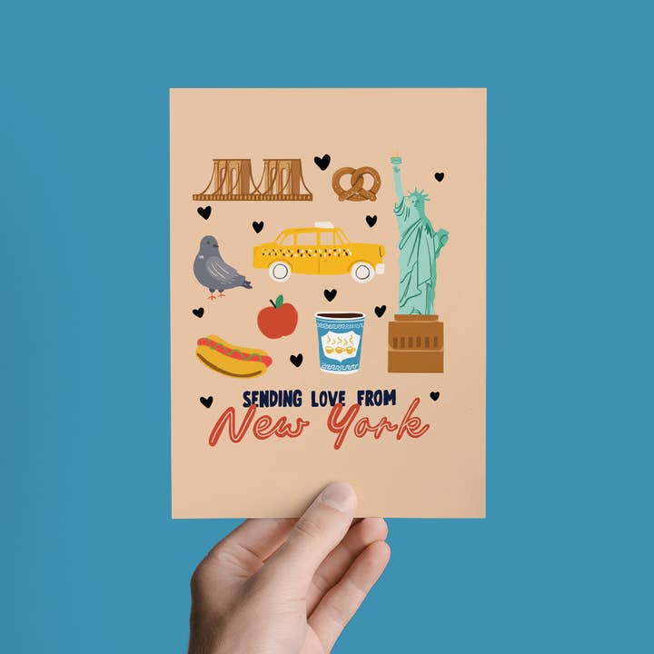 Parcel Island - Wholesale Love Card - Sending Love From New York, Love Friendship Greeting Card1