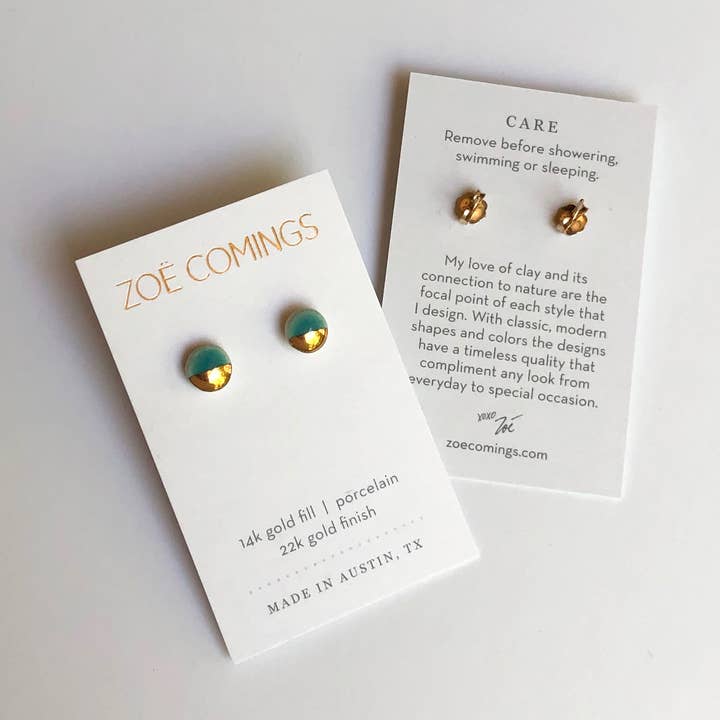 ZOE COMINGS – wholesale Solitärörhängen – Små Pebble Studs11