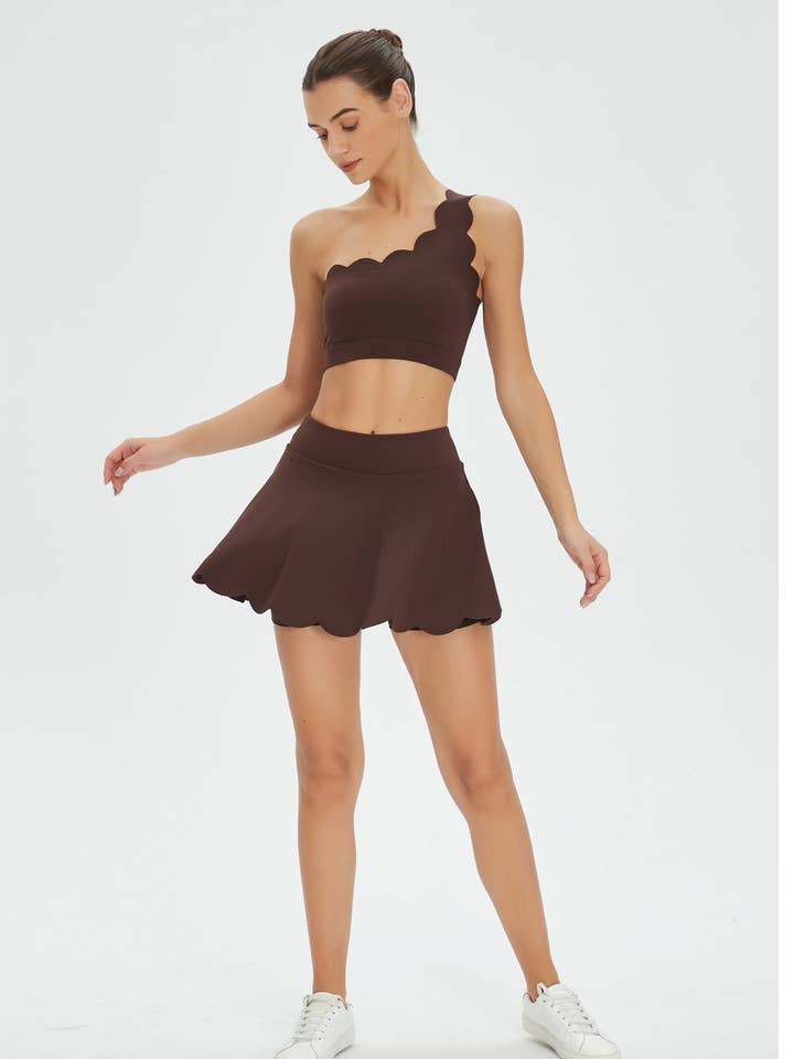 Gabriella Lycra® Scallop Sport-BH och Kjol 2-delat Set för wholesale av Moon Studio