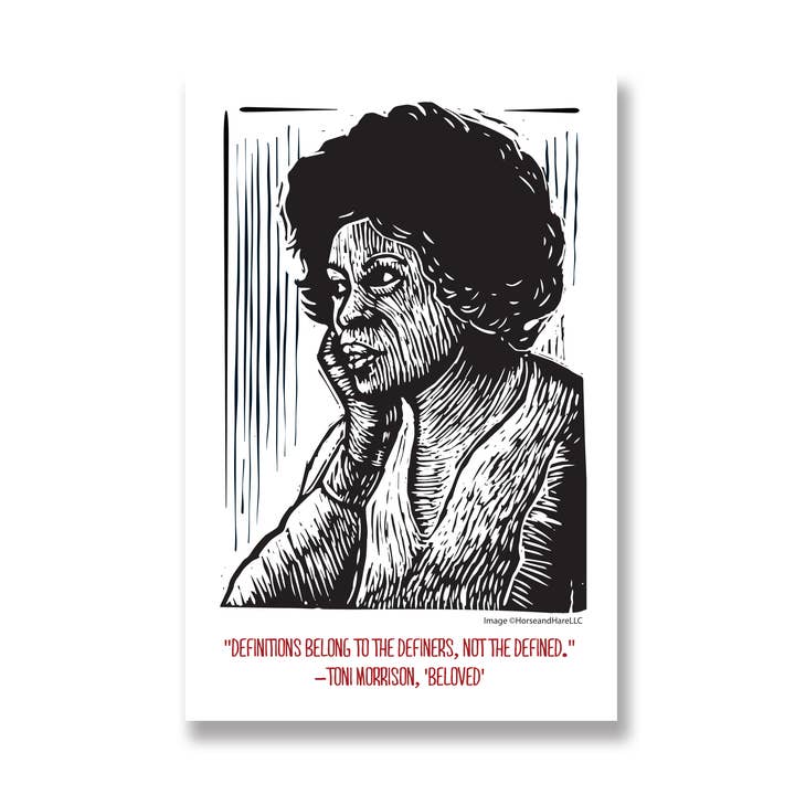 Toni Morrison Author Quote Postcard for wholesale by Horse & Hare