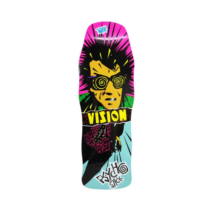 Vision Psycho Stick Modern Concave Turquoise Dip Deck- 10”x29.75” for wholesale by Rat City Sk8 Shop
