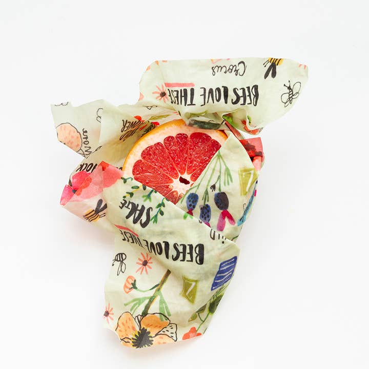 Z Wraps - Wholesale Food Storage Wrap/Bag - Z Wraps 3-Pack Reusable Food Wrap in Bees and Painted Poppy