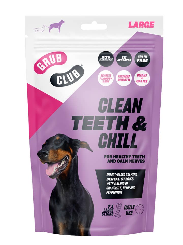 CLEAN TEETH & CHILL (LARGE) - Calming Dental Sticks for wholesale by Grub Club