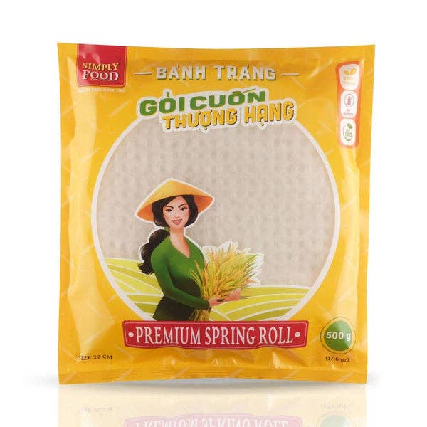 L&F Universal Goods - Wholesale Bread/Tortilla - Simply Food Premium Spring Roll Rice Paper 25cm/30PK/500g0