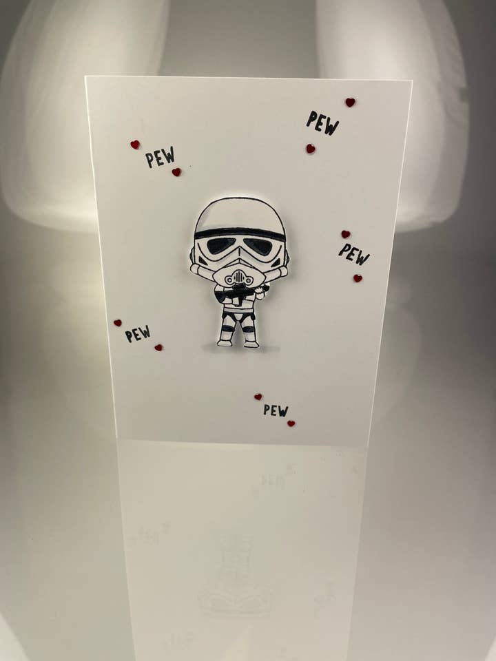 You Stormed My Heart, Pew, Pew Card with Envelope for wholesale by Cards By Robin