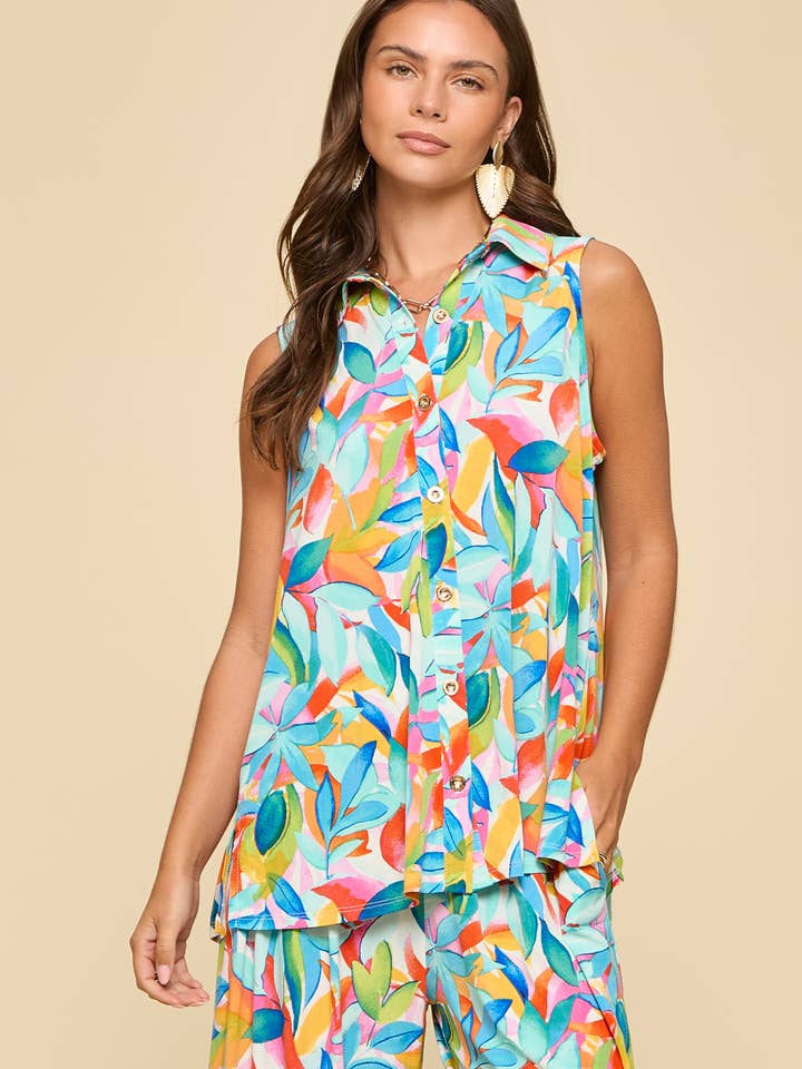 2-Piece Tank + Relaxed Pants Resort Wear Set for wholesale by Dear Scarlett