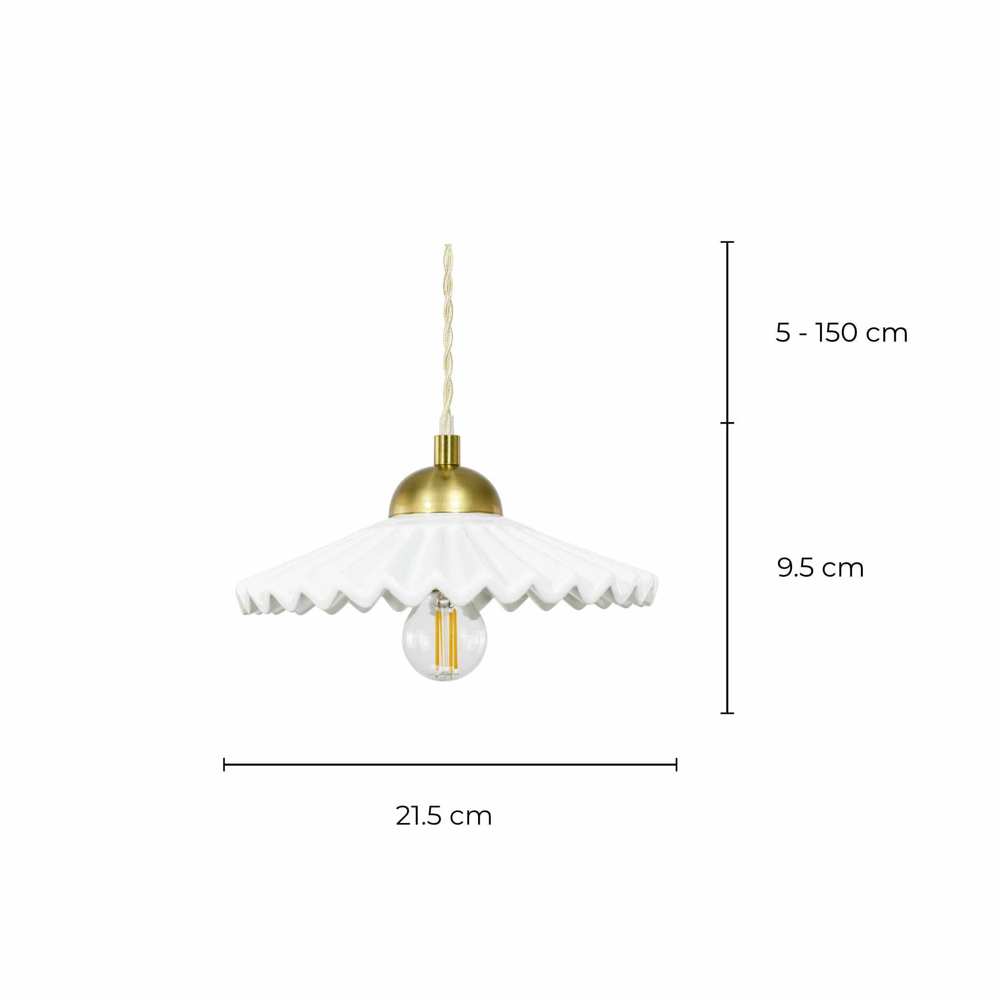 C-Création - Wholesale Chandelier/Hanging Light - Colored ceramic pendant and Babouchka textile cord6