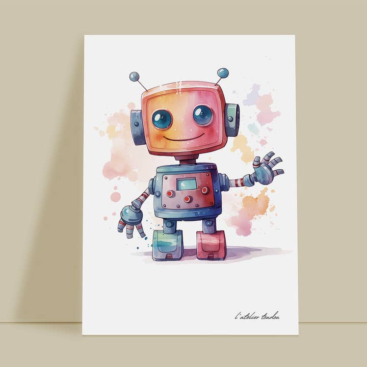 Robot baby room wall decor - Enchanted theme for wholesale by L'atelier Toudou