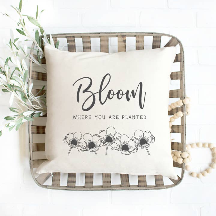 Emma and the Bean - Wholesale Throw/Decorative Pillow - Spring Decor Pillow - Bloom