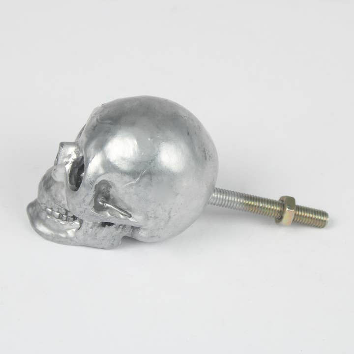 Originals International Ltd - Venta al por mayor Pomos/tiradores - Tirador para cajón con forma de calavera, plateado1