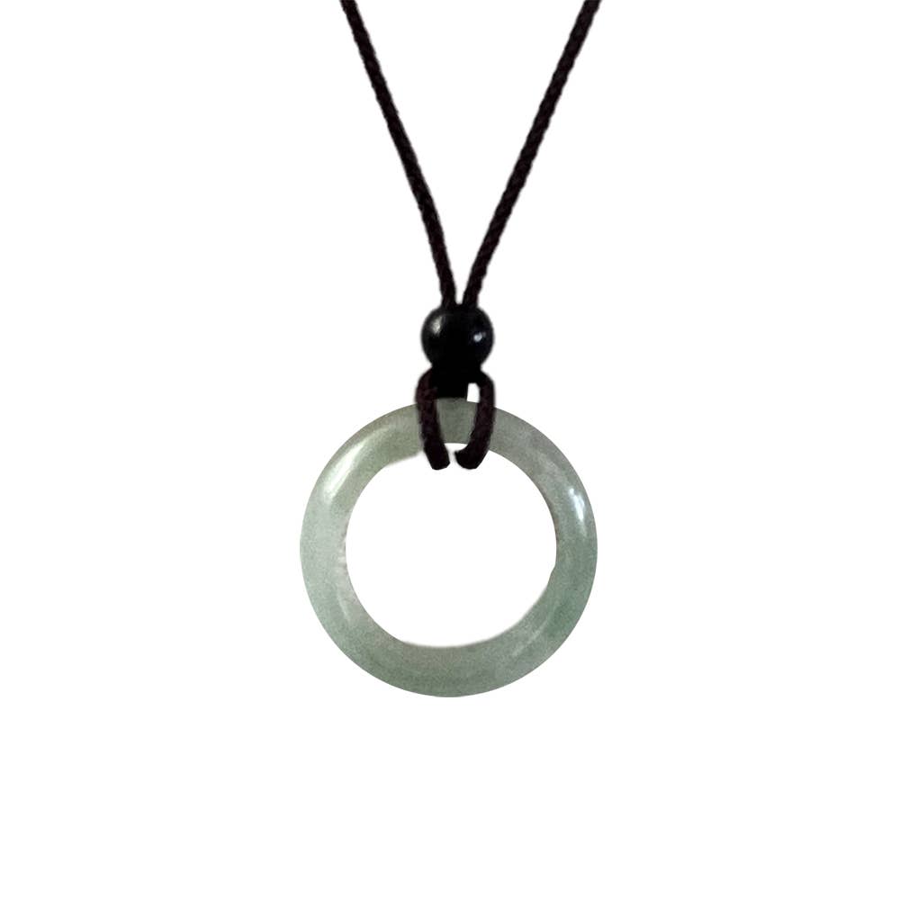 VIE - Wholesale Pendant/Charm Necklace - Circular Crystal Pendant with Black Cord, 3cm3